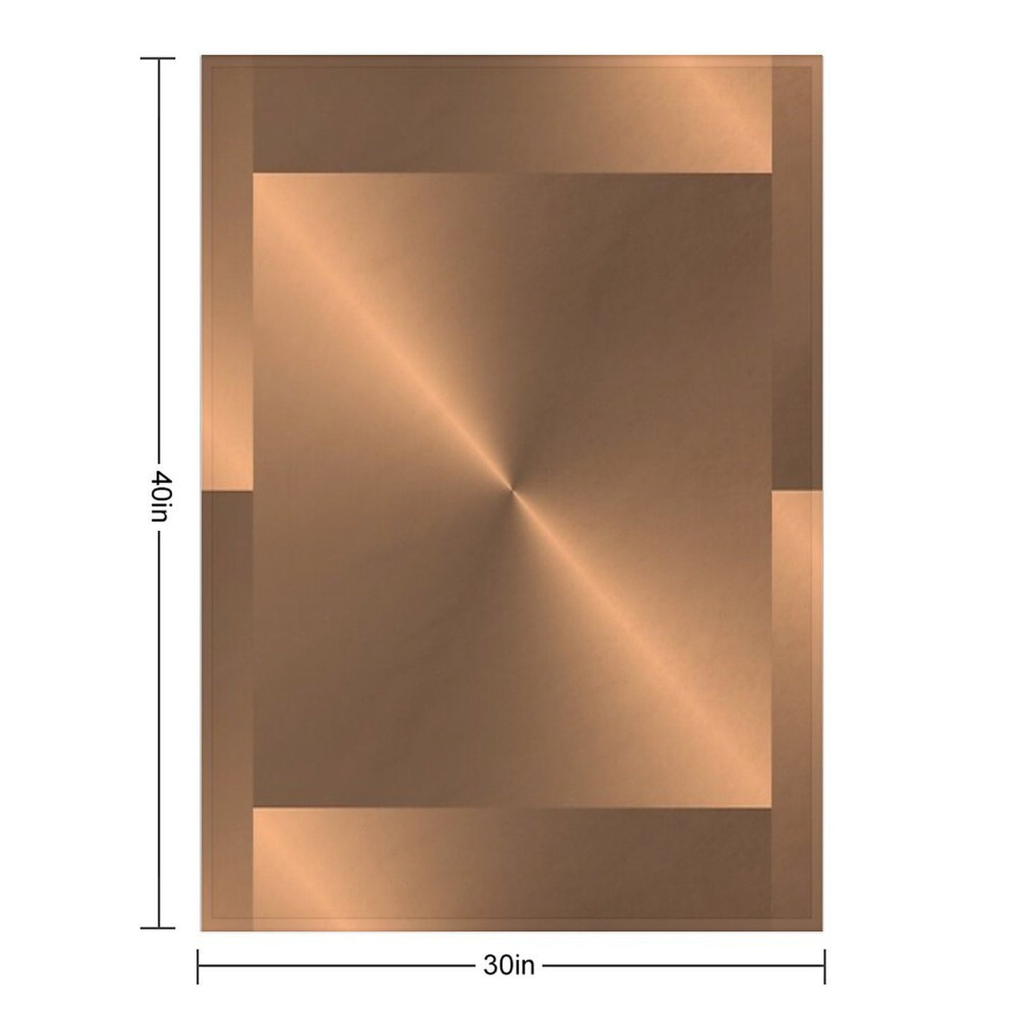 Brushed Copper Illustration Throw Blanket