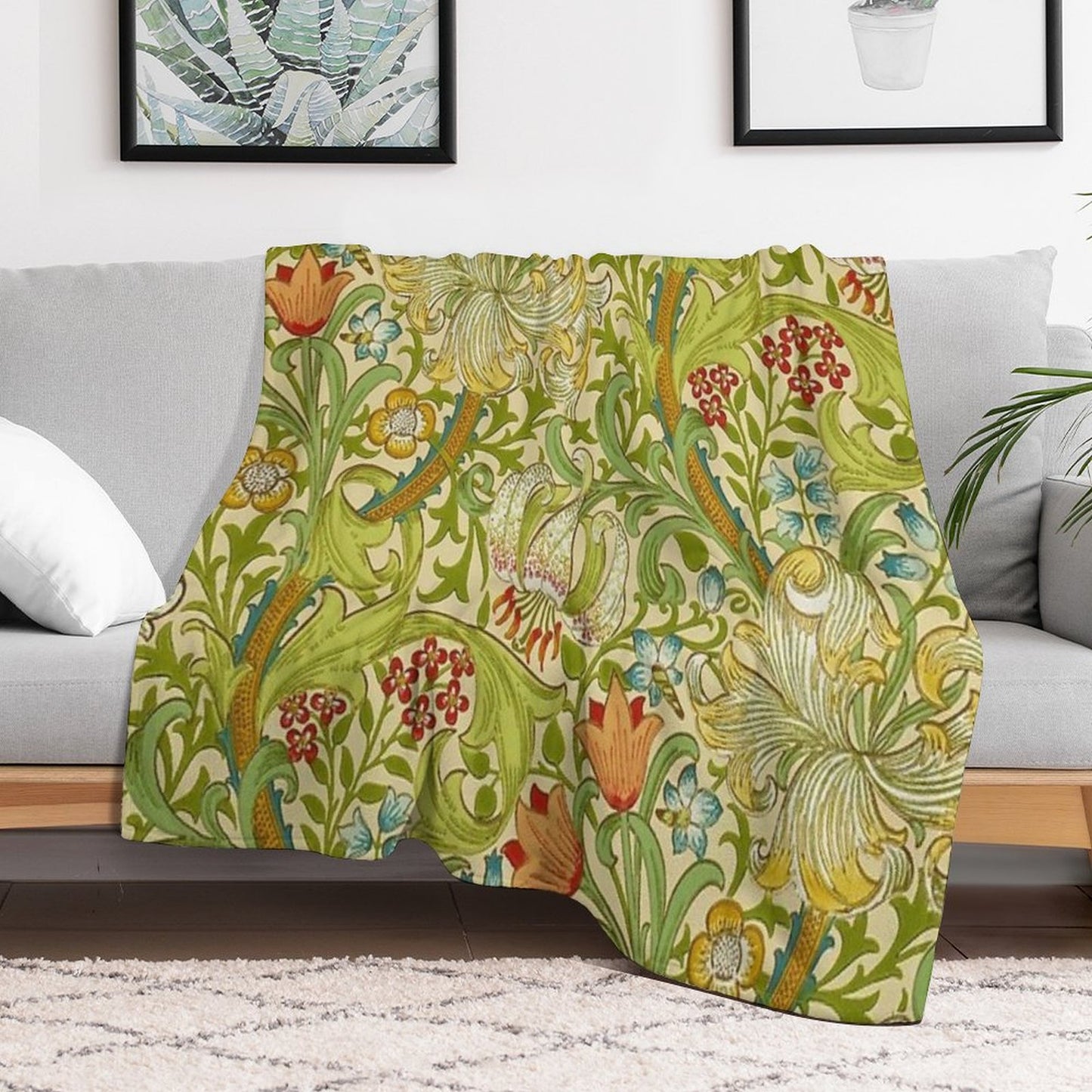 William Morris Golden Lily Throw Blanket