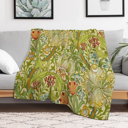 William Morris Golden Lily Throw Blanket