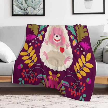 Hedgehog LOVE Throw Blanket