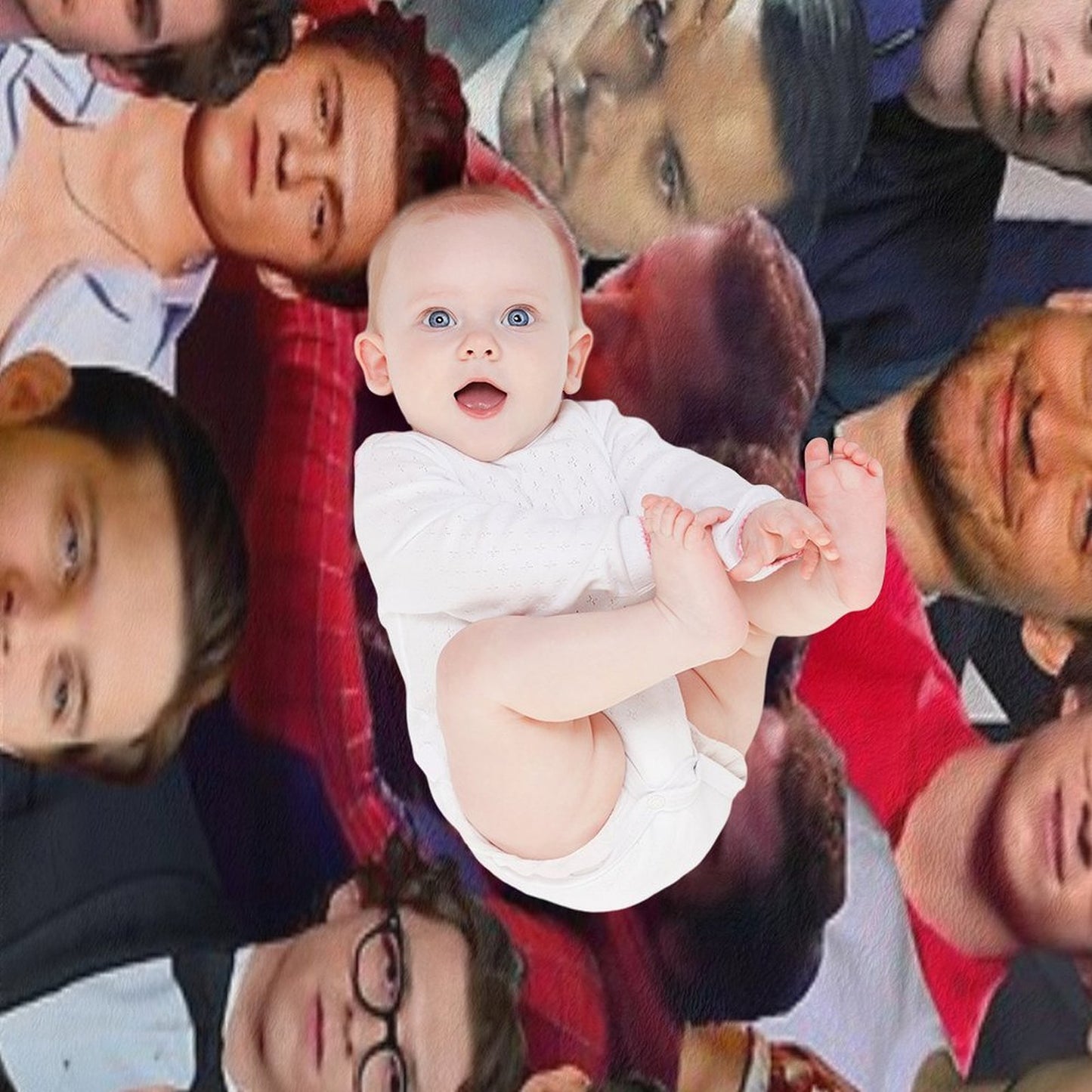 Spider Trio Photo Collage Throw Blanket