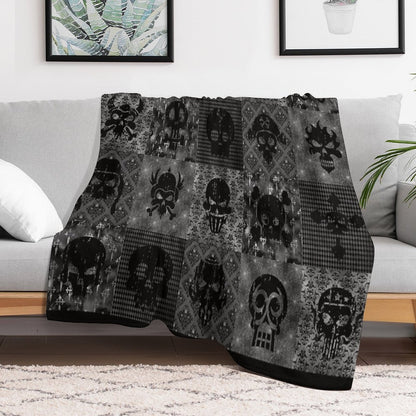 Skull Collage Throw Blanket