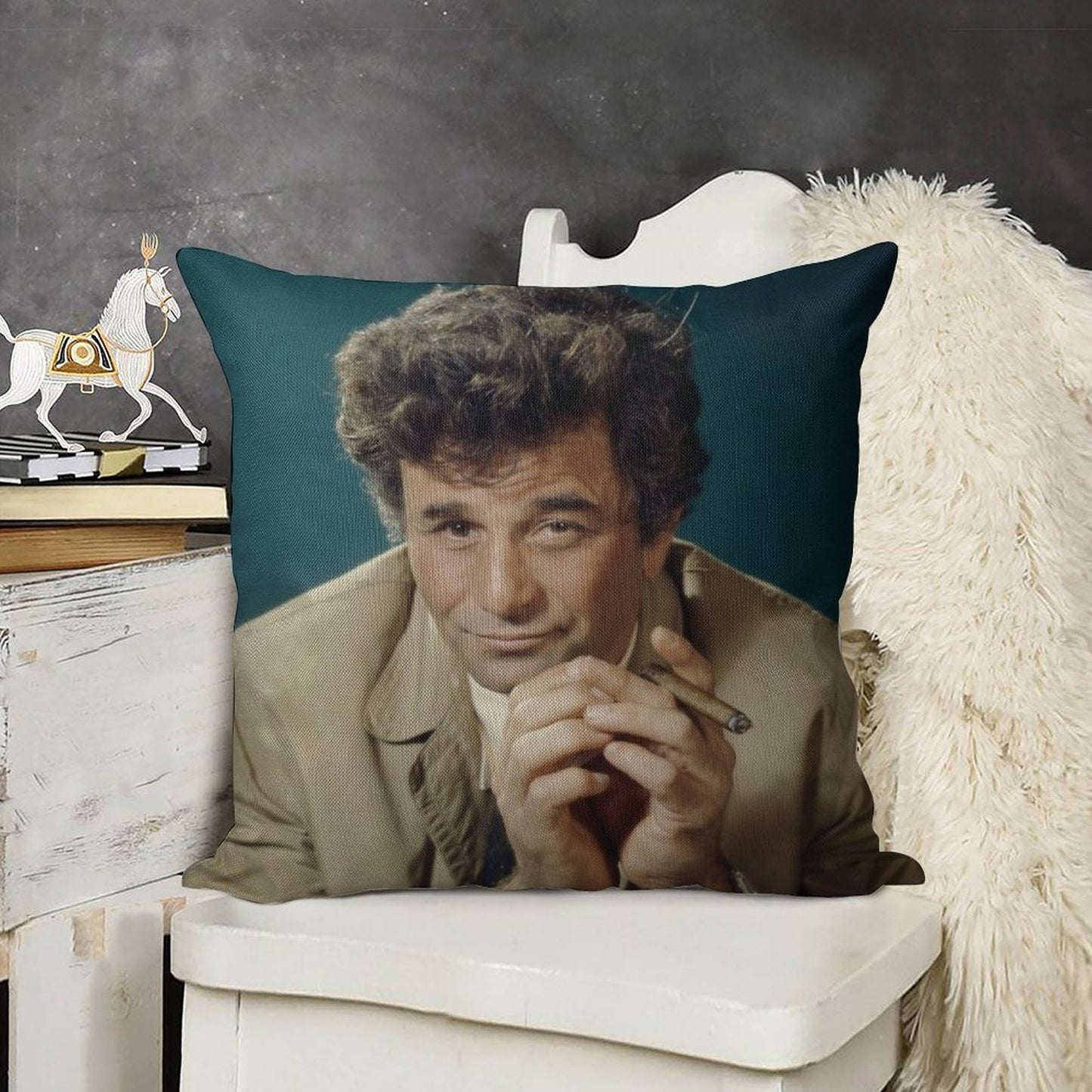 Columbo Linen Throw Pillow Cover