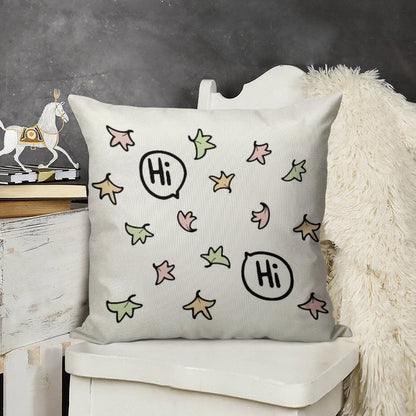 Heartstopper - Charlie And Nick - Hi Linen Throw Pillow Cover