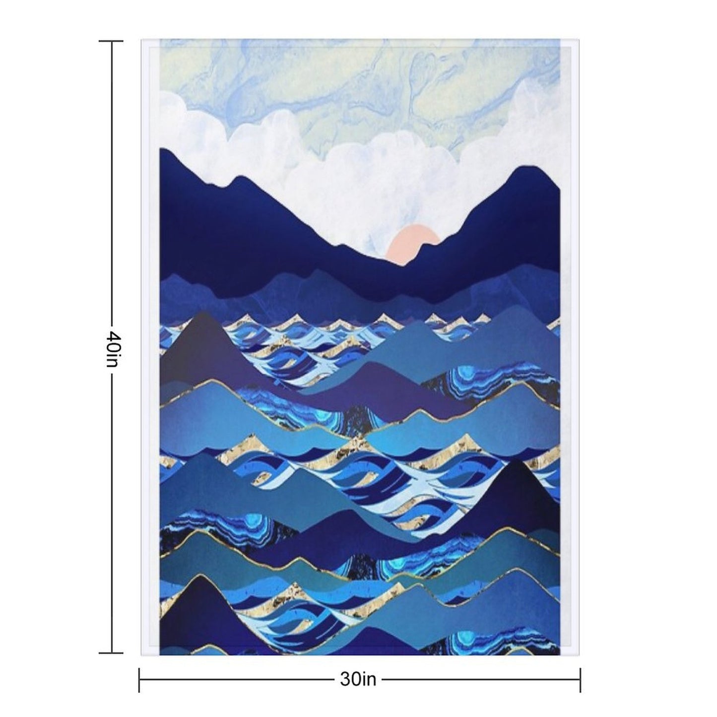 Ocean Blue Throw Blanket