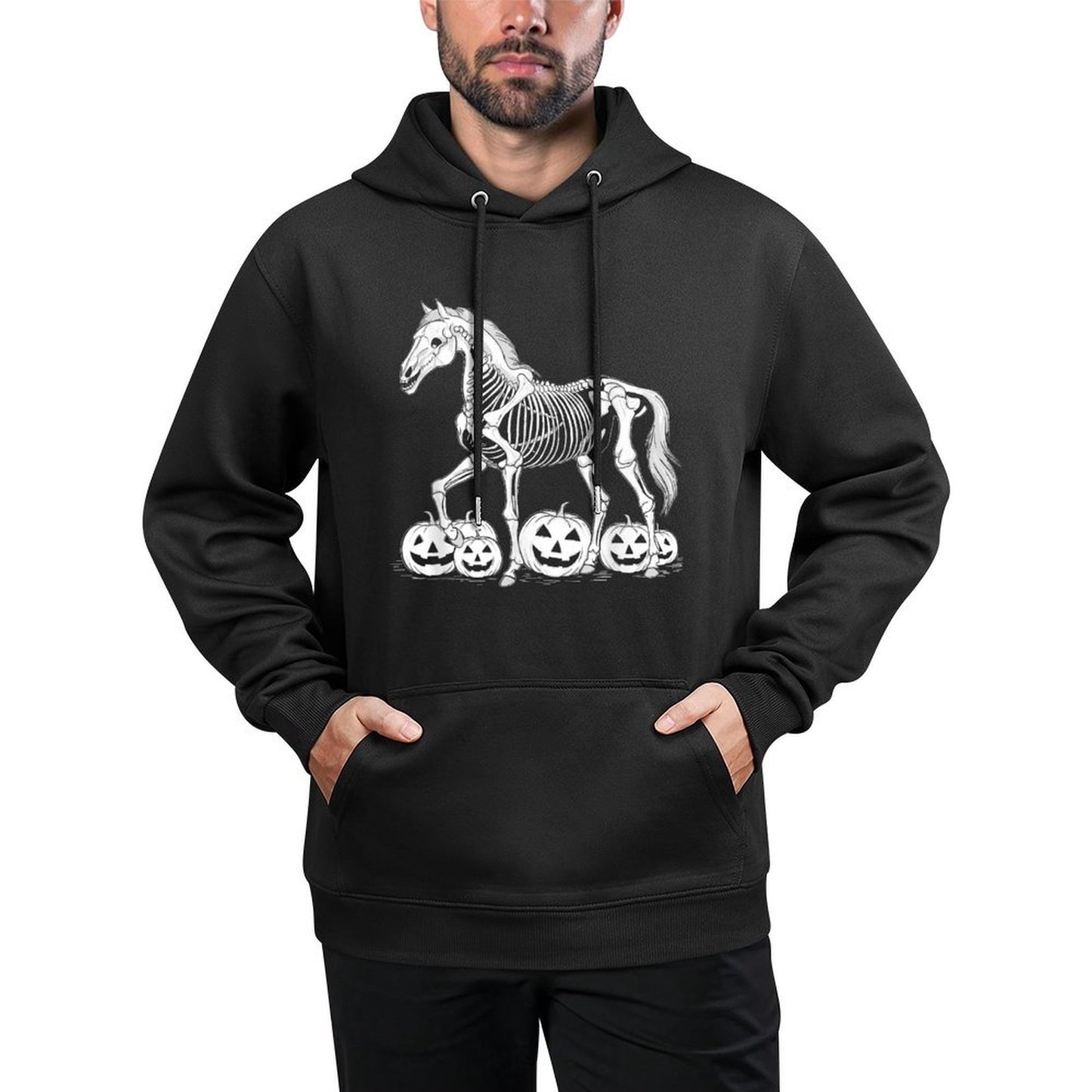 Horse Skeleton Birthday Halloween Mens Womens Kids Casual Wear Hoodie