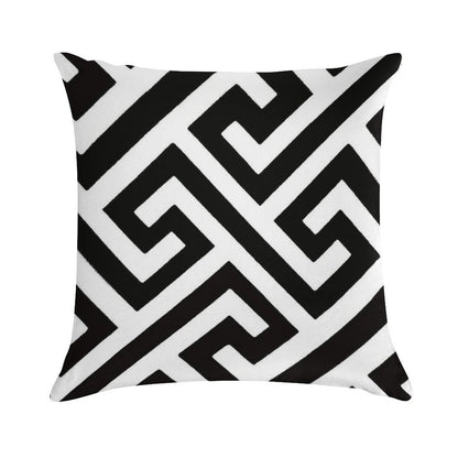 Throw Pillow  Cushion in Maze Print Design Soft Washable Throw Pillow