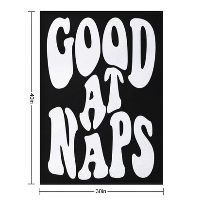 Good At Naps Throw Blanket