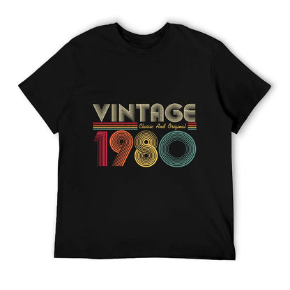 1980 40th Birthday Gift Vintage Retro Men Women 40 Years Old  Classic T-Shirt