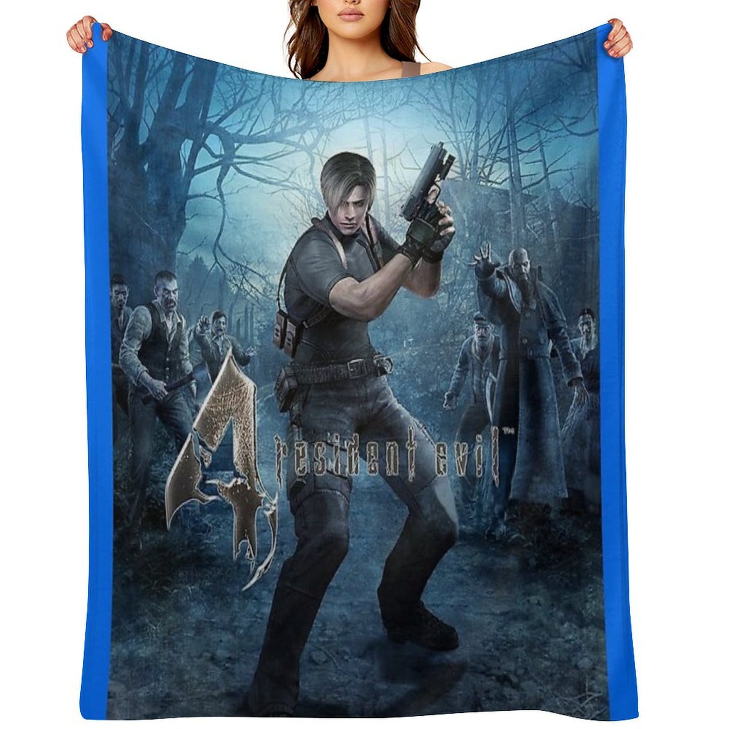 Resident Evil 4 Leon Throw Blanket