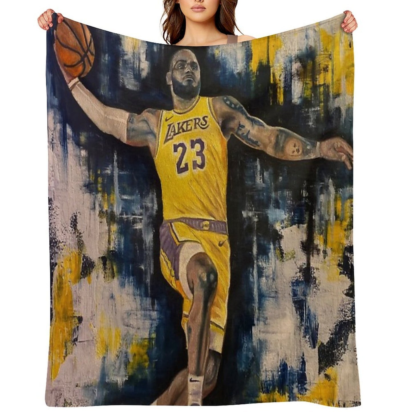 Lebron Dunk Throw Blanket