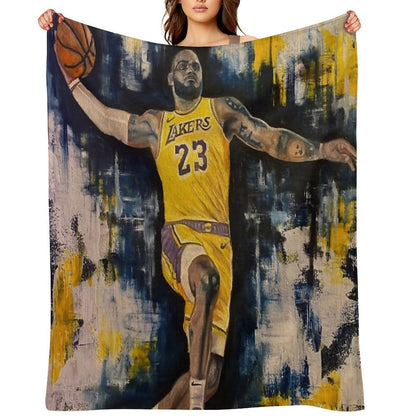 Lebron Dunk Throw Blanket