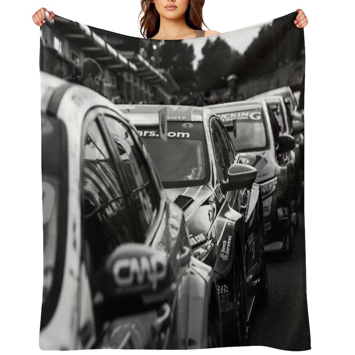 BTCC British Touring Car Lineup Throw Blanket
