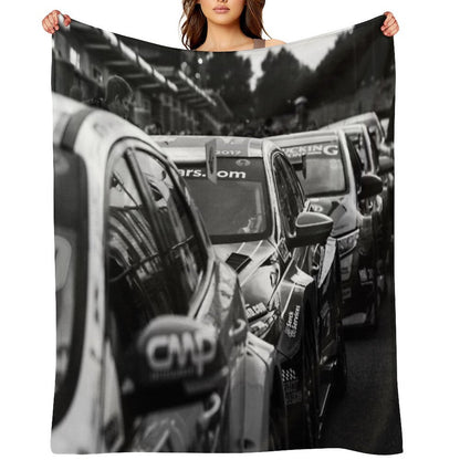 BTCC British Touring Car Lineup Throw Blanket
