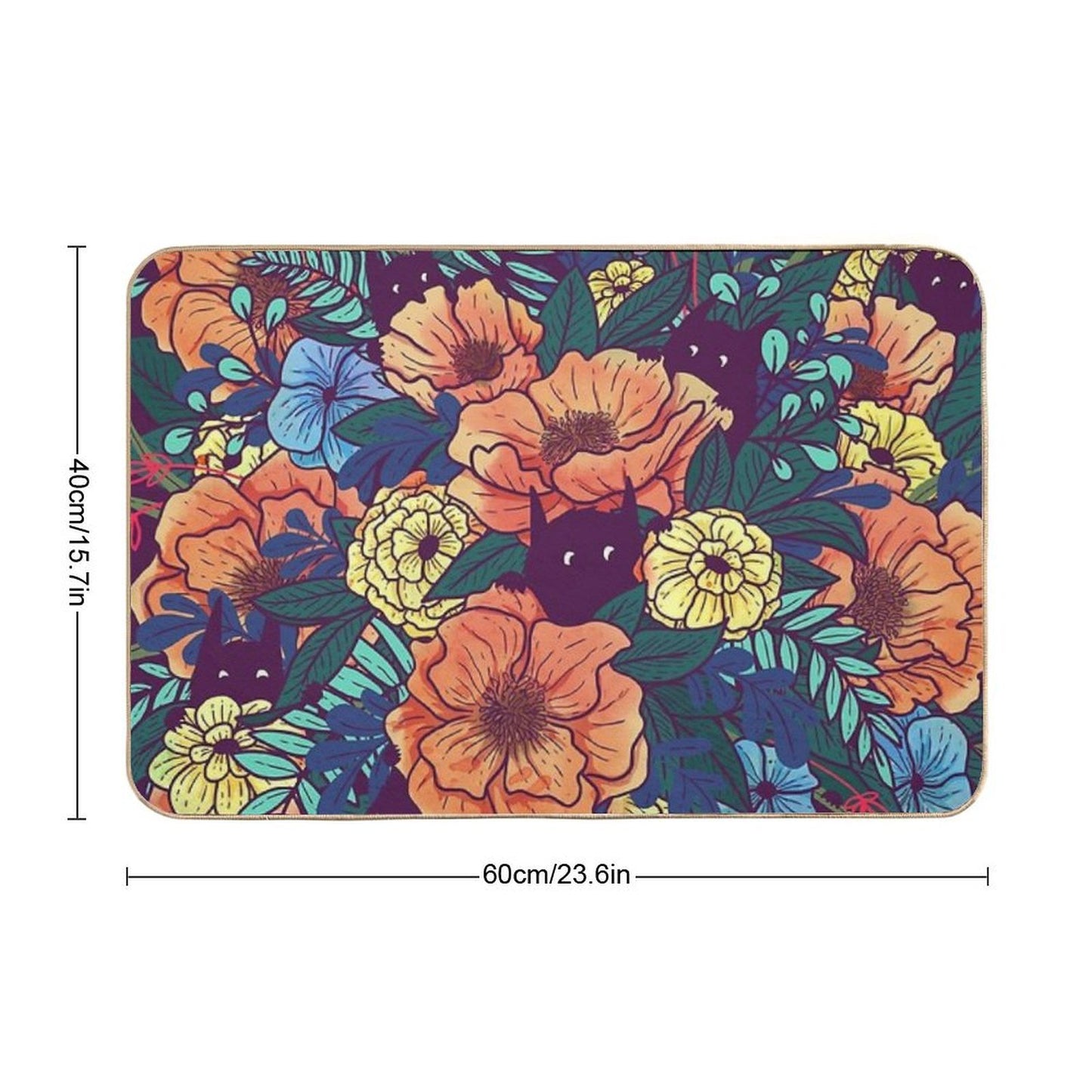 Wild Flowers  Eco-Friendly Bath Mat