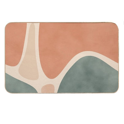 Earth Tones Shapes Bath Mat