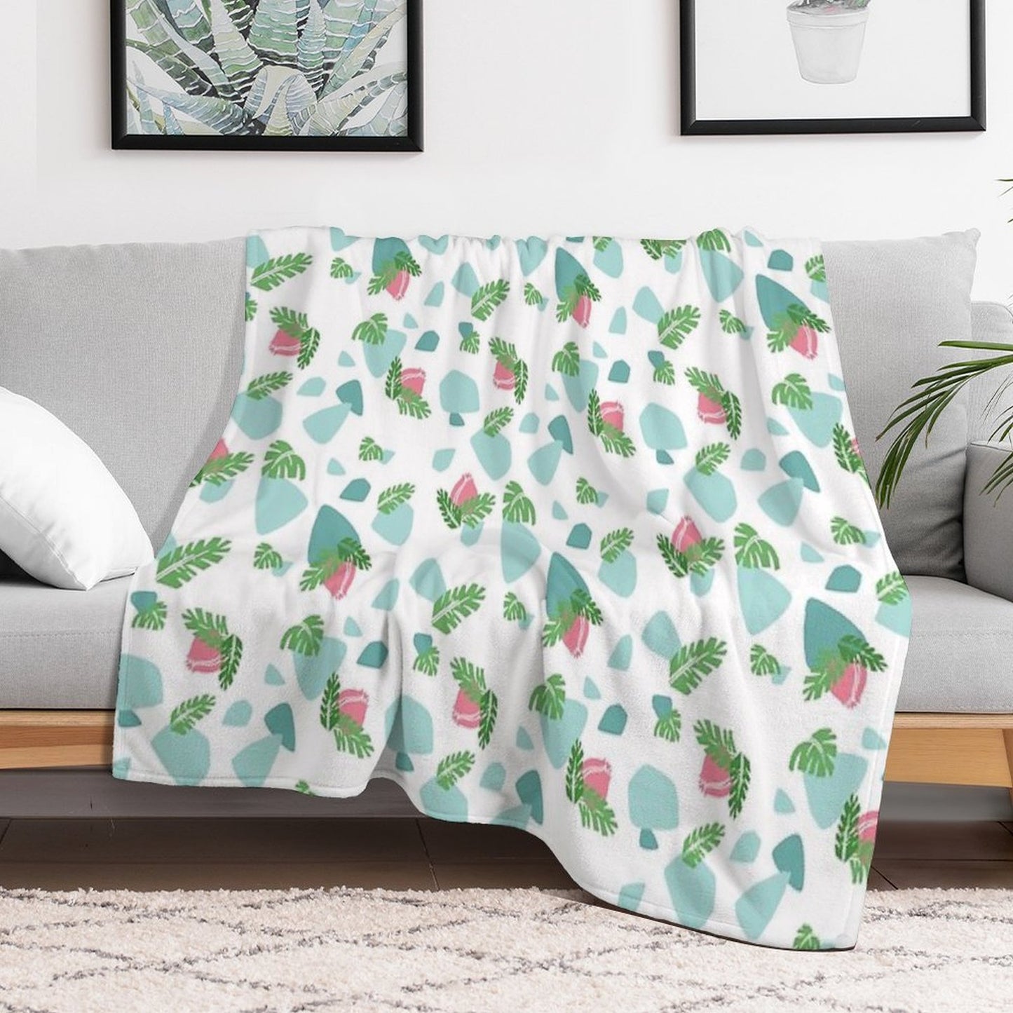 Ivysaur Pattern Throw Blanket