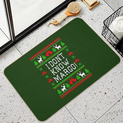 I Don't Know Margo! Christmas Vacation Quote - Ugly Christmas Sweater Style Bath Mat