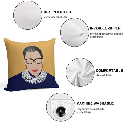 Ruth Bader Ginsburg Soft Ultra-Soft Texture Throw Pillow