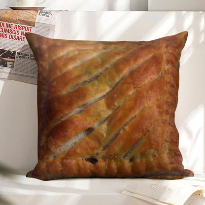 Greggs Steak Bake Linen Throw Pillow Cover