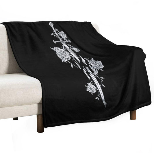 Roses of The Broken Sword Throw Blanket