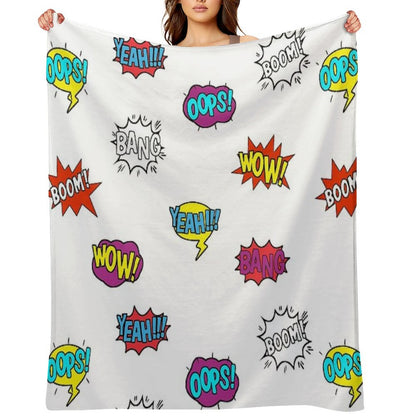 Pop Art Comic Book Style - LBC Throw Blanket