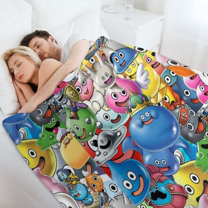 Dragon Quest Slimes Throw Blanket