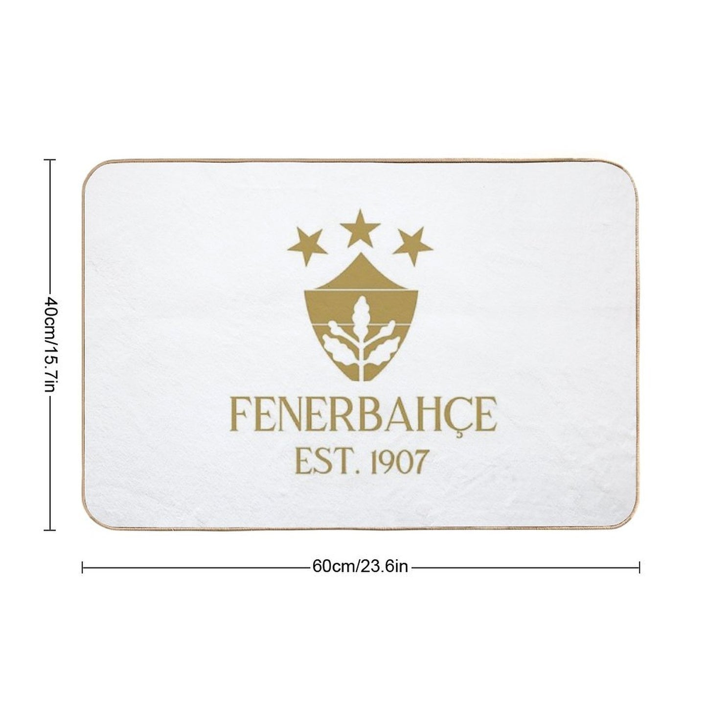 Fenerbahçe Gold B  Easy Maintenance Bath Mat