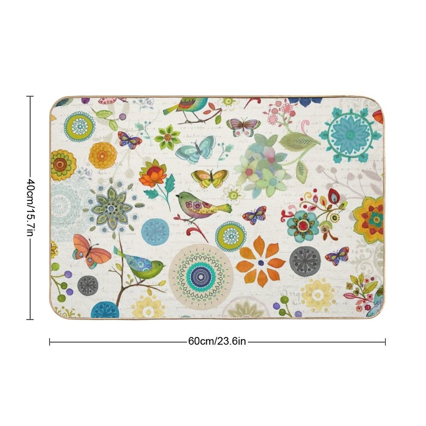 Bo Ho Birds Bath Mat
