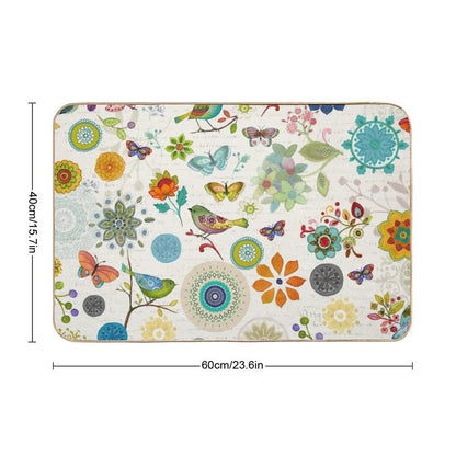 Bo Ho Birds Bath Mat