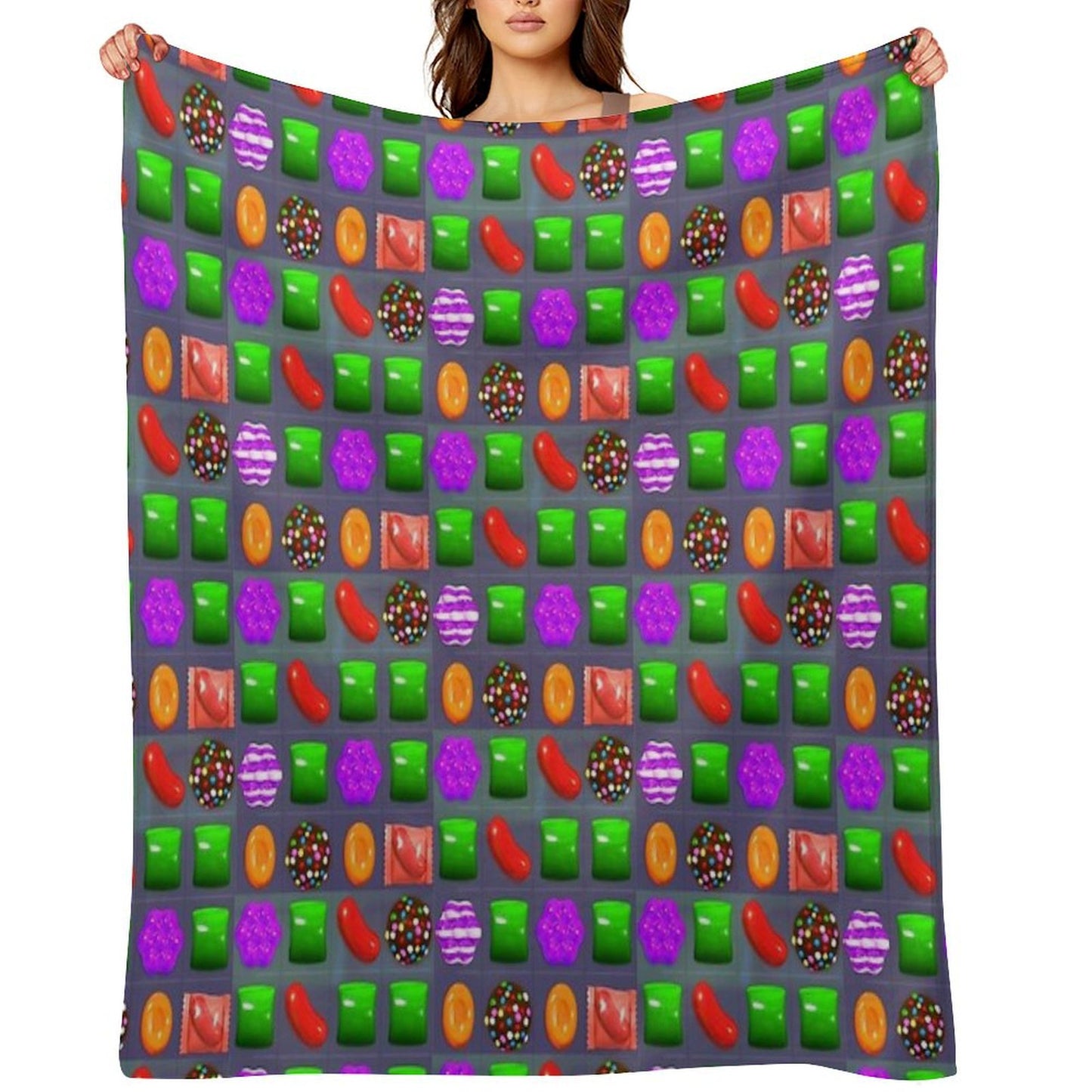 Candy Combo Candy Crush Throw Blanket