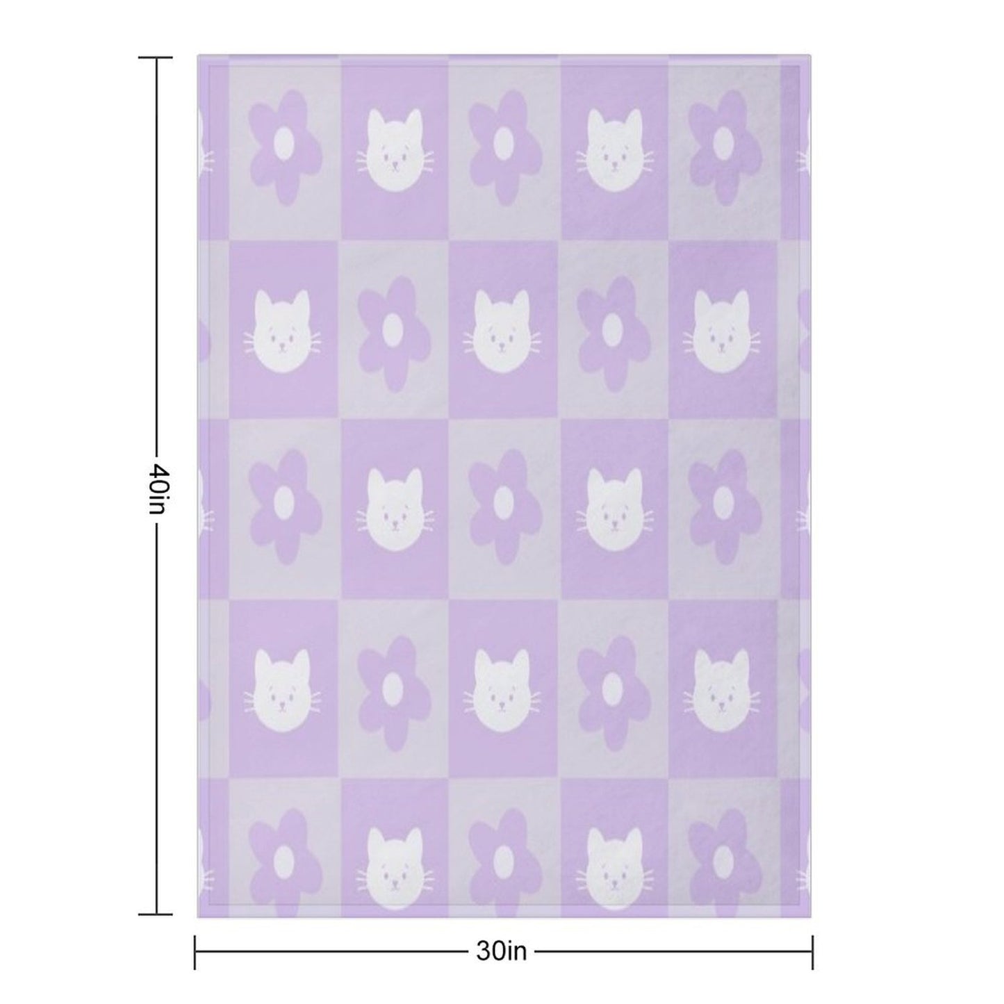 Kitten And Flowers Throw Blanket