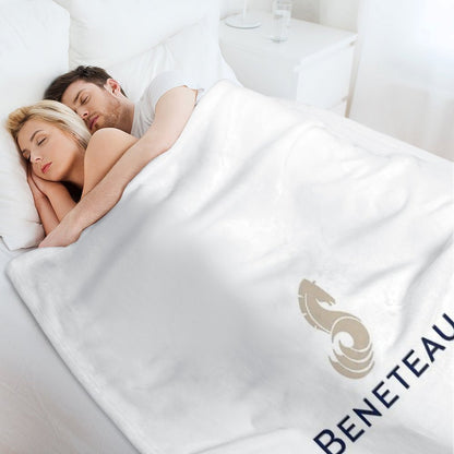 Beneteau Yachts Logo Fishing Throw Blanket