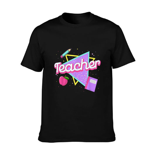 Cute Teacher Shirt 80&#39;s 90&#39;s Style Retro Old School Teacher T-Shirt