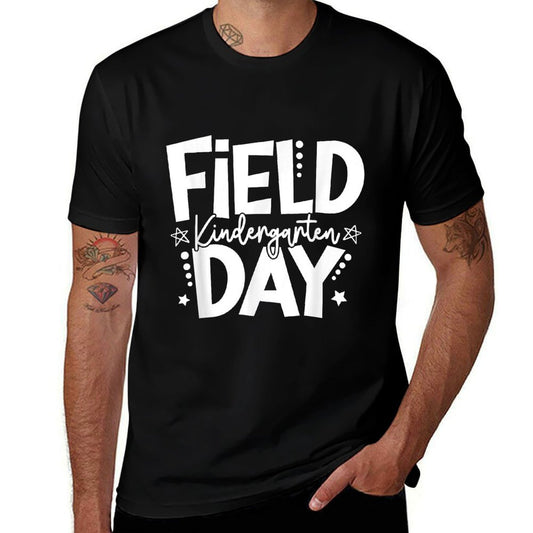 Kindergarten Field Day 2025 Let The Games Begin Kids Teacher  Ribbed Collar T-Shirt