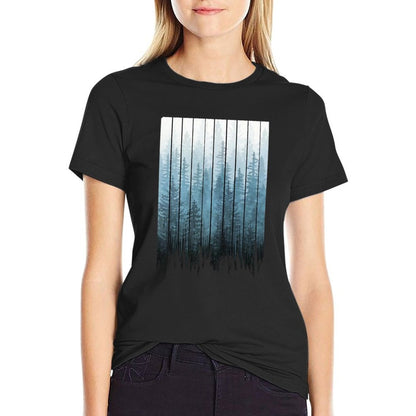 Grunge Dripping Turquoise Misty Forest  Durable T-Shirt