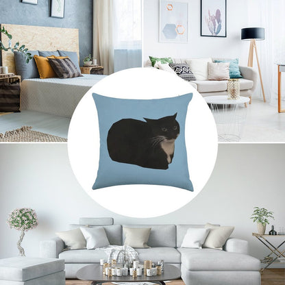 Maxwell The Cat Linen Throw Pillow Cover