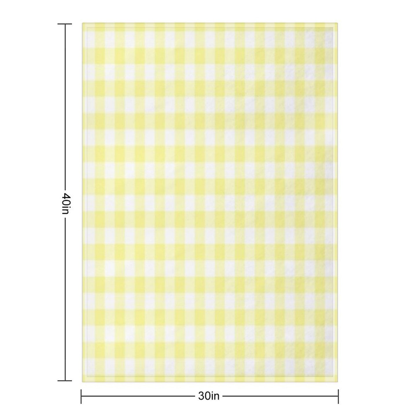 Sunny Yellow Gingham Checked Pattern Throw Blanket