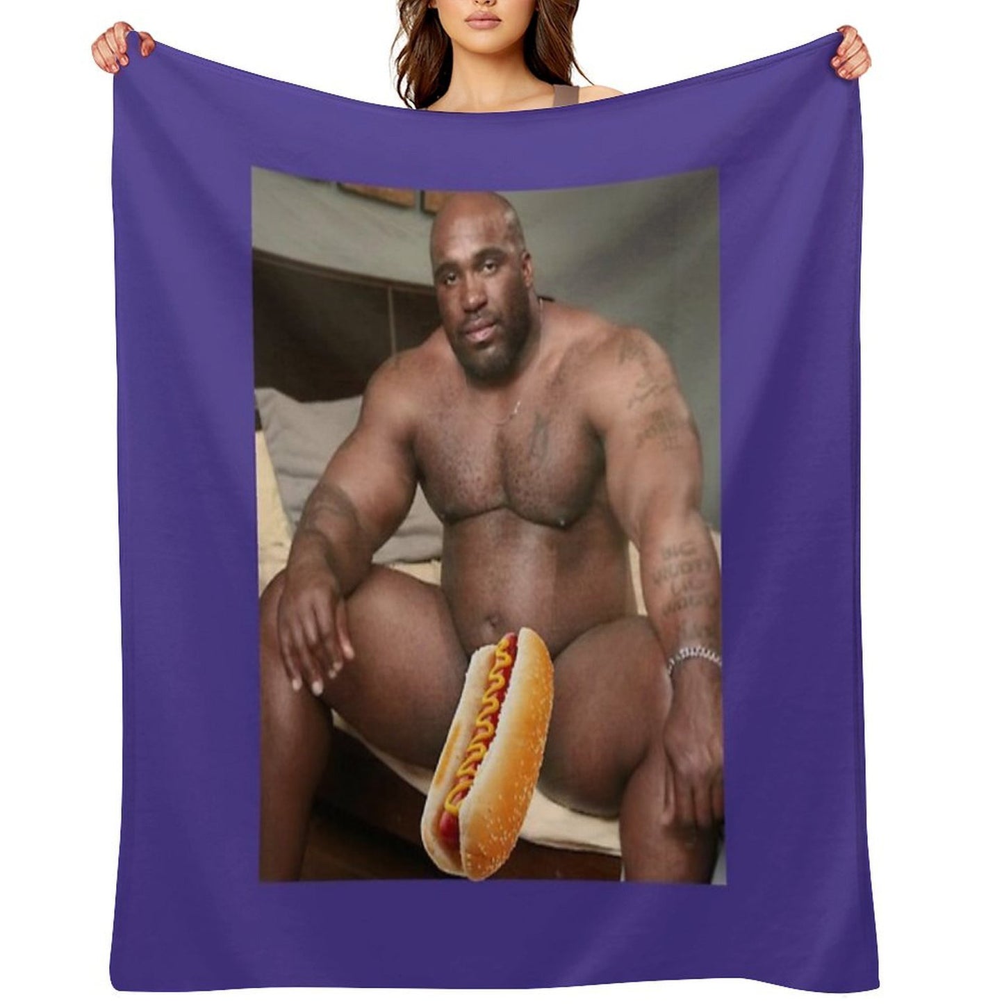 Big Dick Black Guy Meme Barry Wood Throw Blanket