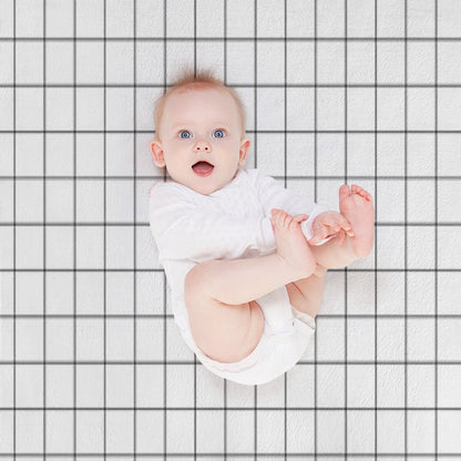 Black Grid Throw Blanket