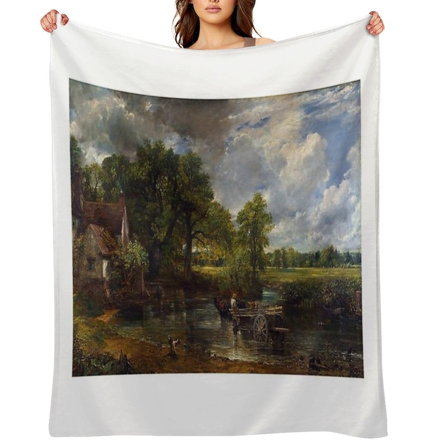 John Constable - The Hay Wain Throw Blanket