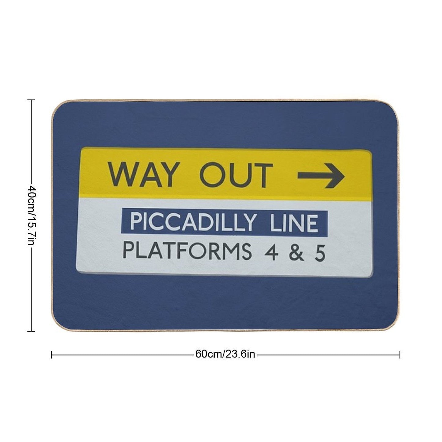 London Underground Way Out Sign (Picadilly Line) Bath Mat