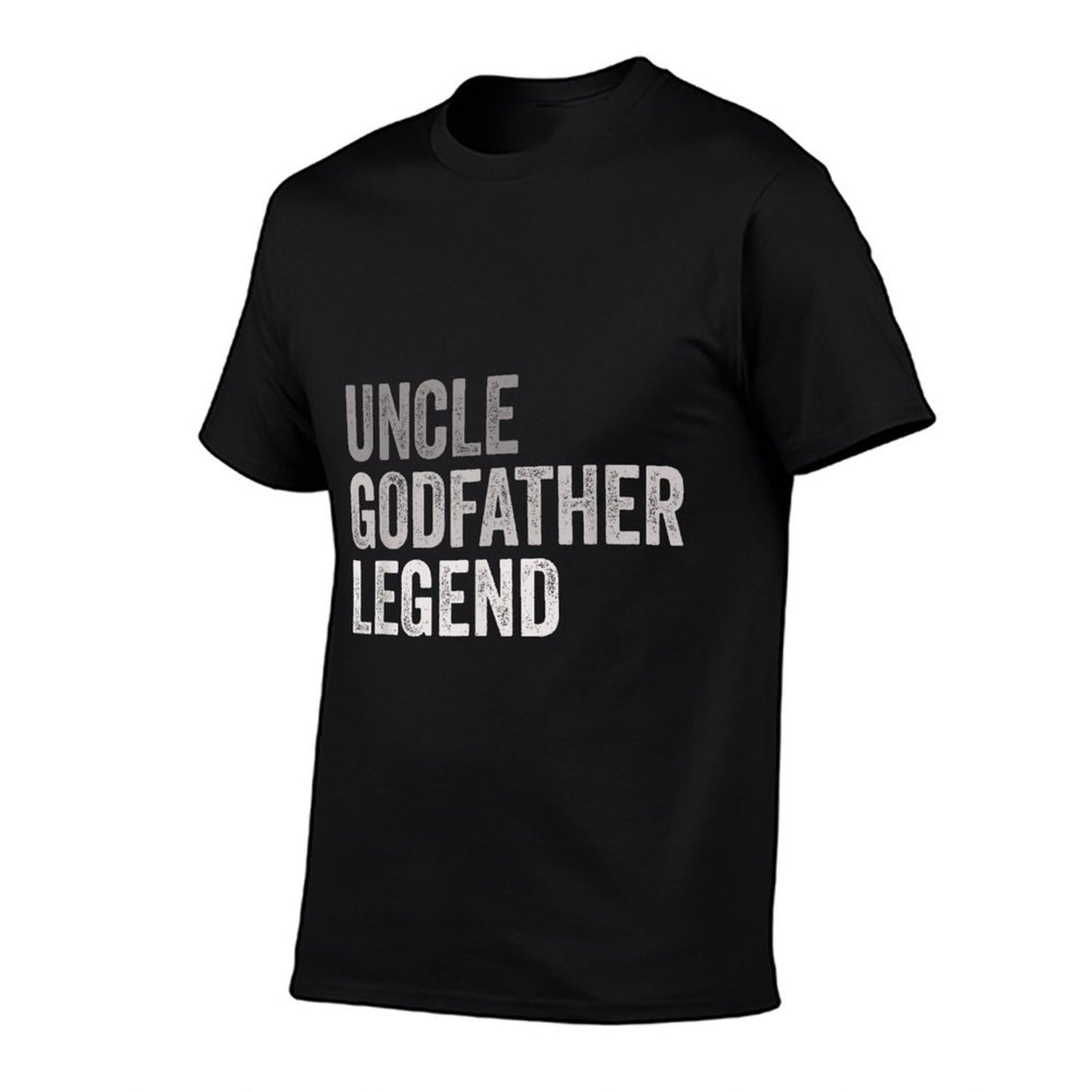 Funny Uncle Godparent Hero Message Uncle Godfather Legend For A Favorite Uncle Family Baptism - Black, Small,, Classic Fit, Roun T-Shirt