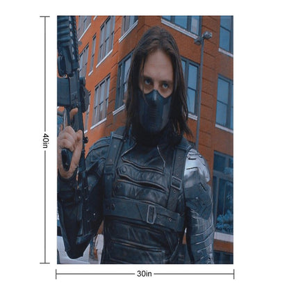 Hot Winter Soldier Throw Blanket