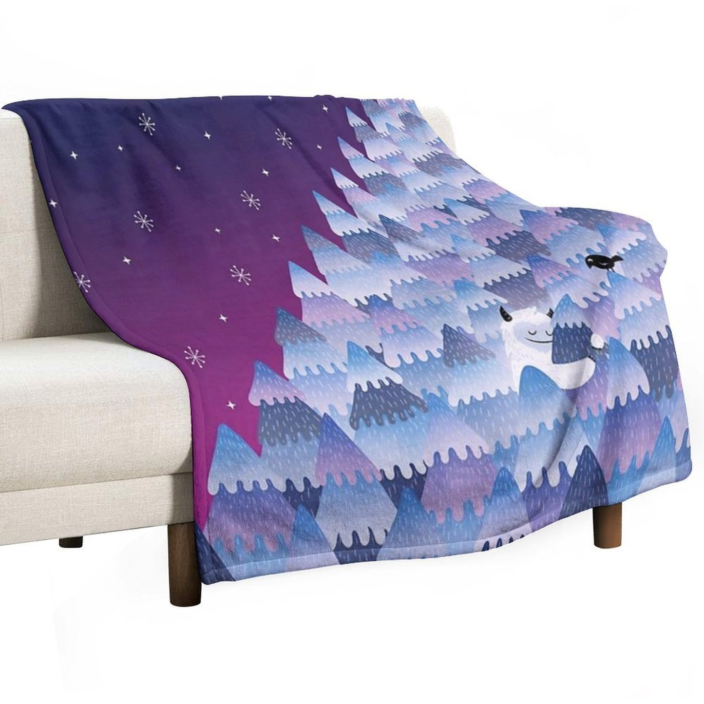Tree Hugger (Night Version) Throw Blanket