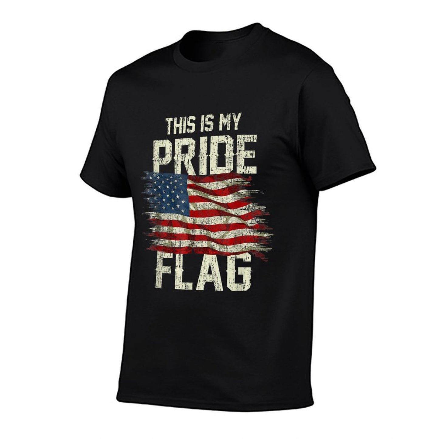 This Is My Pride USA American 4th of July Patriotic  Oversized Silhouette T-Shirt