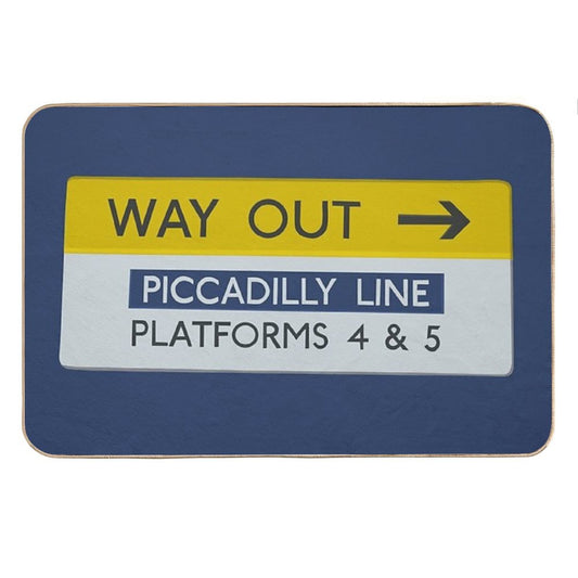 London Underground Way Out Sign (Picadilly Line) Bath Mat
