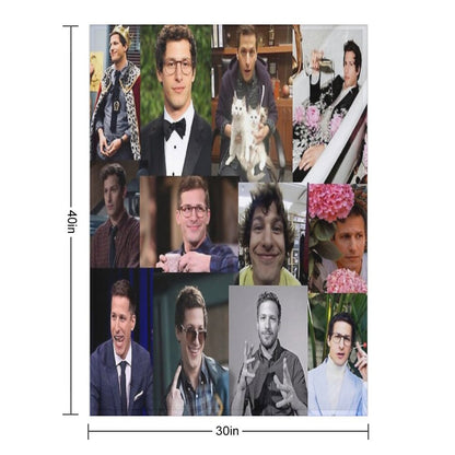 Andy Samberg (jake Peralta) Pic Collage Throw Blanket