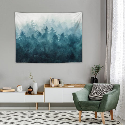 The Heart Of My Heart  So Far From Home In A Misty Foggy Fall Wilderness Forest Tapestry