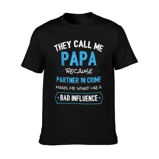 Funny Grandpa Papa Partner In Crime Dad T-Shirt